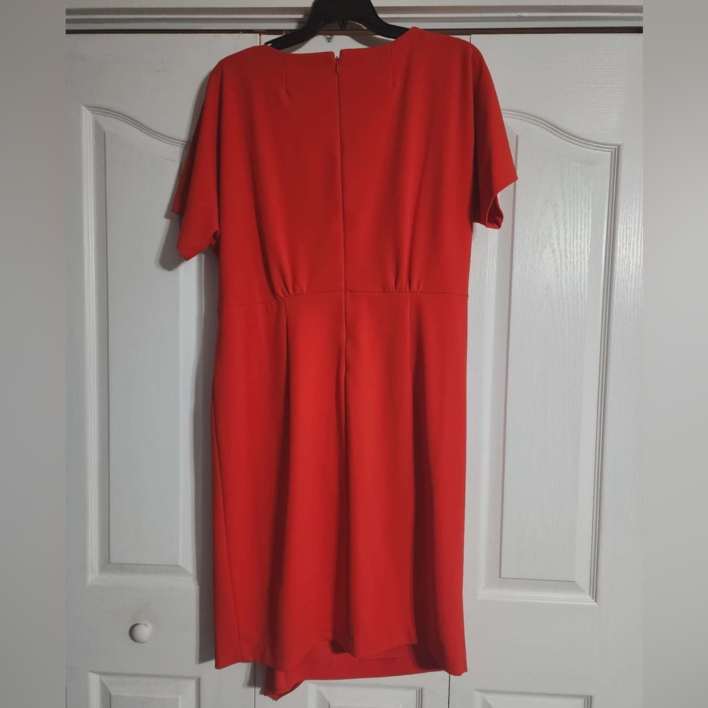 Calvin Klein Asymmetrical Red Dress - Picture 2 of 3